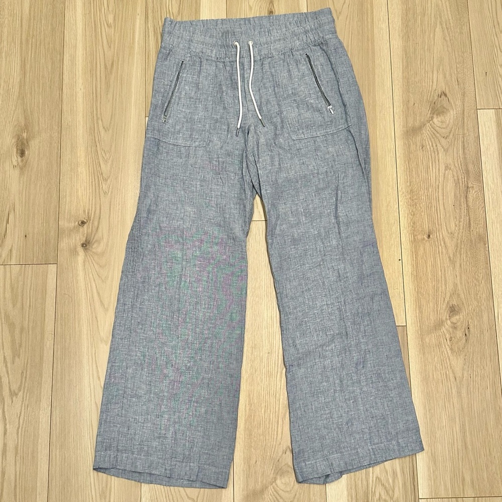 LIKE NEW Athleta Women’s Cabo Linen Textured Wide Leg Pants